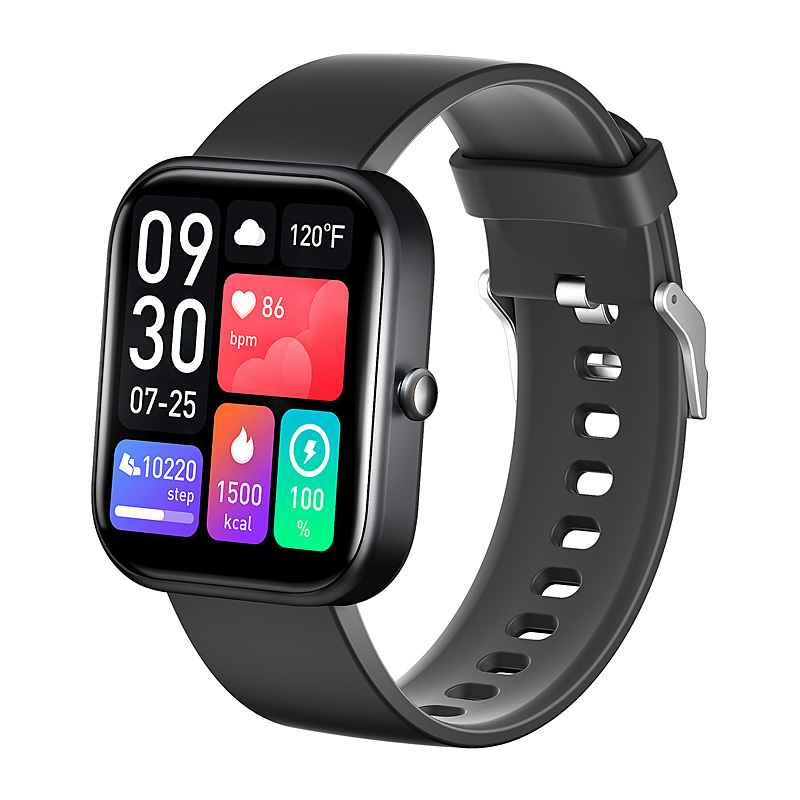 Nivo Smart Watch Elite Tech With 2.0" Color Display - Black