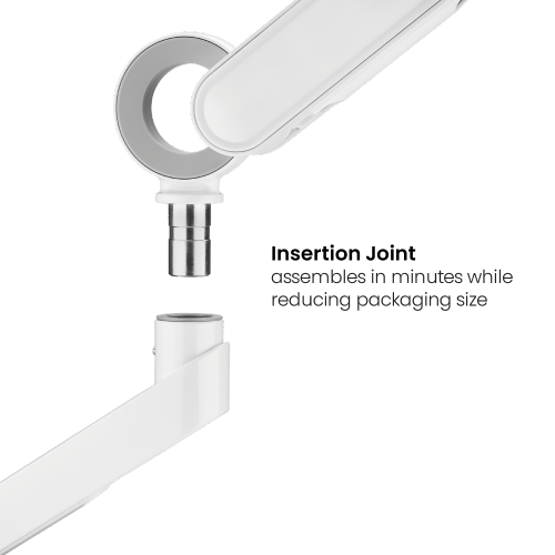 Brateck Designer Premium Single Monitor Arm with USB-A/USB-C Ports