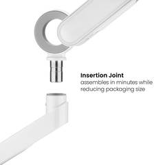 Brateck Designer Premium Single Monitor Arm with USB-A/USB-C Ports