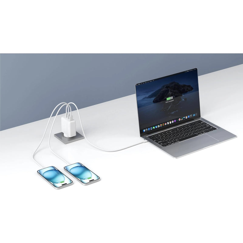 Monster 120W GaN USB-C/A Port Wall Charger - White
