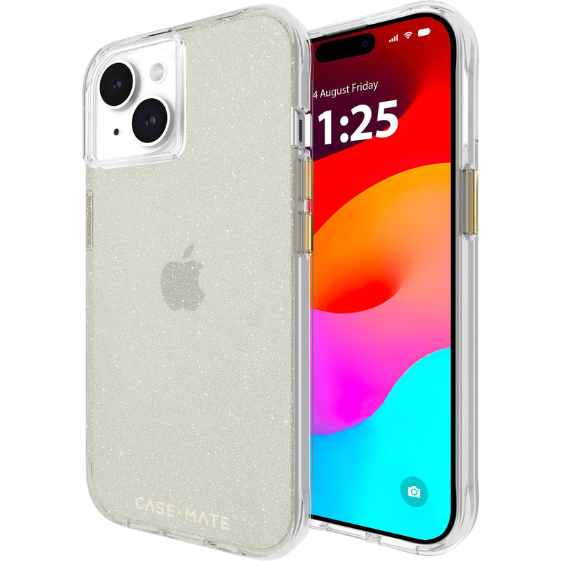 Case-Mate Sheer Crystal Case For Apple iPhone 15 - Gold