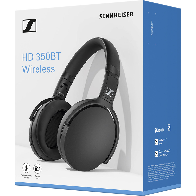 Sennheiser HD 350BT Over-Ear Wireless Headphones - Black