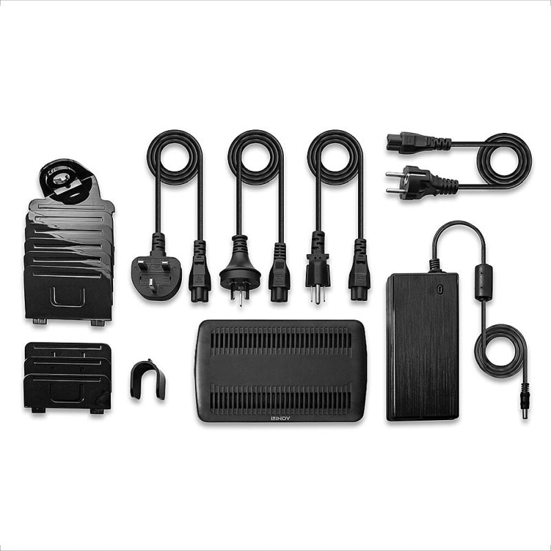 Lindy 160W 6 Port USB Charge Hub - Black/Grey