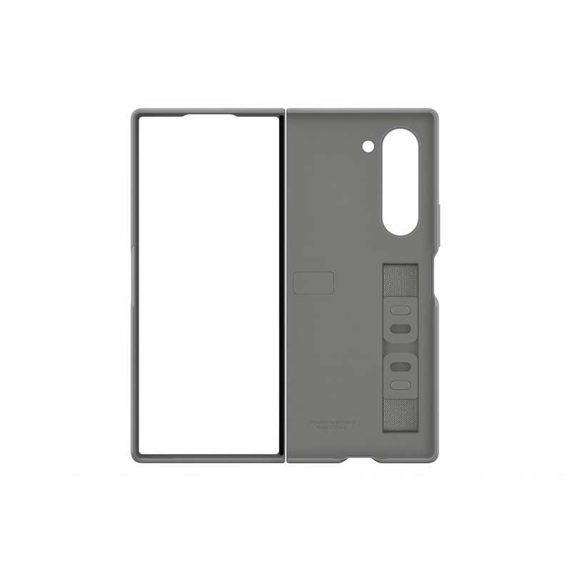 Samsung Silicone Stand Case w/ Grip For Galaxy Z Fold6 - Grey