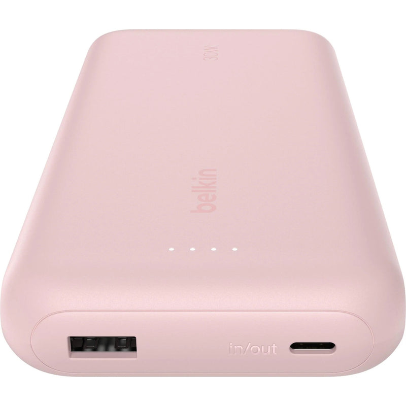 Belkin BoostCharge Power Bank 20K with Integrated Cable - Pink