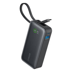 Anker Nano 10K 30W Power Bank with Built-In USB-C Cable - Black