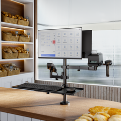 Brateck POS Mounting Solution For Dual Screens - Black