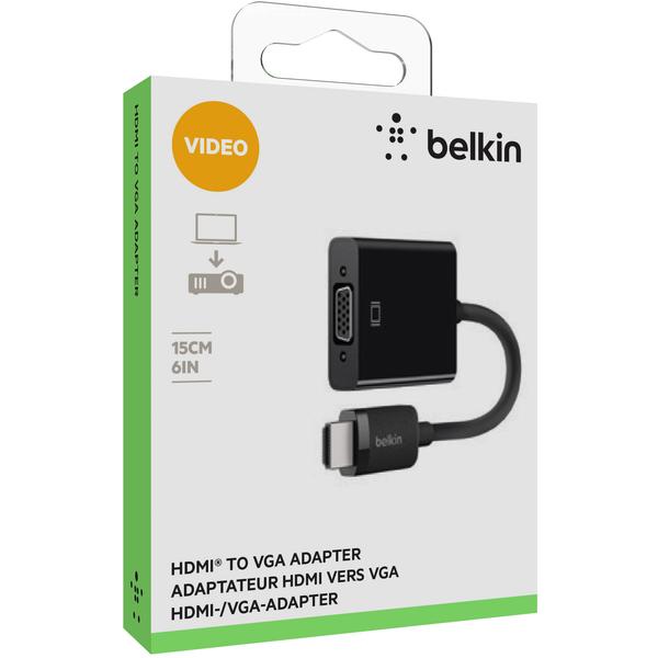 Belkin HDMI to VGA Adapter with Micro-USB Power - Black