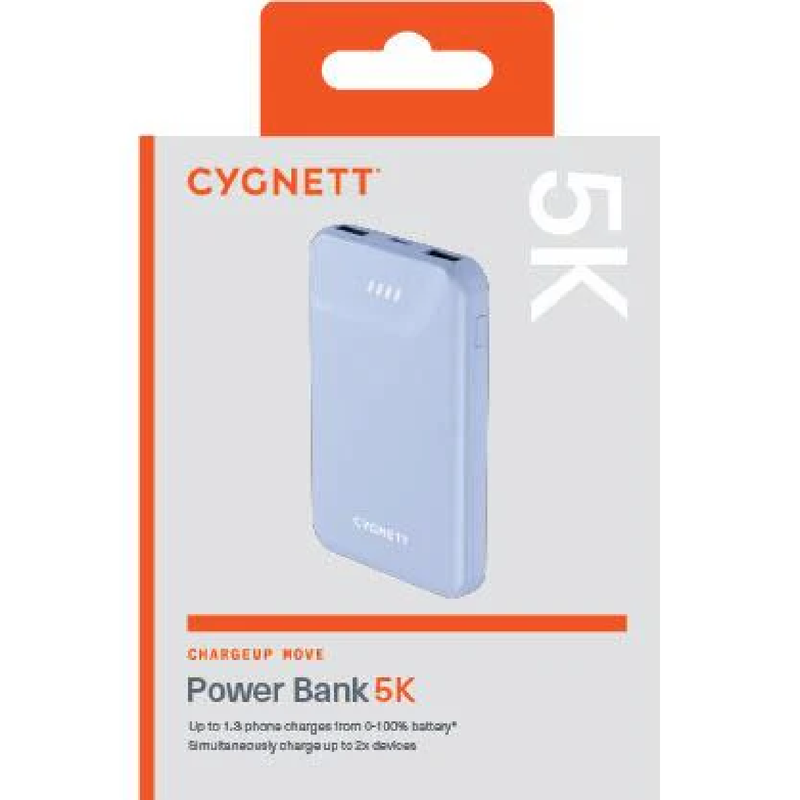 Cygnett ChargeUp Move Gen2 5K Power Bank - Blue