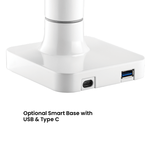 Brateck Designer Premium Single Monitor Arm with USB-A/USB-C Ports