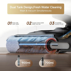 Dreame H12 Pro Wet and Dry Vacuum Cleaner and Mop - Black