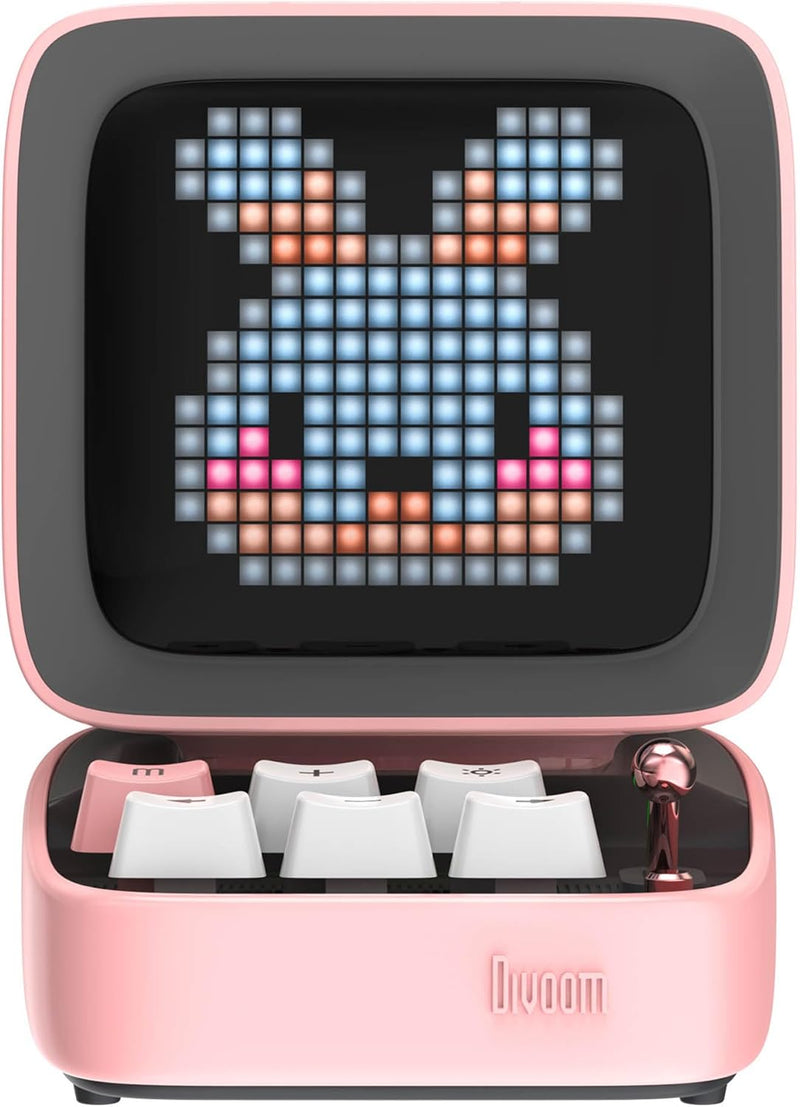 Divoom Ditoo-Mic Mini Karaoke Machine Pixel Art Bluetooth Speaker - Pink
