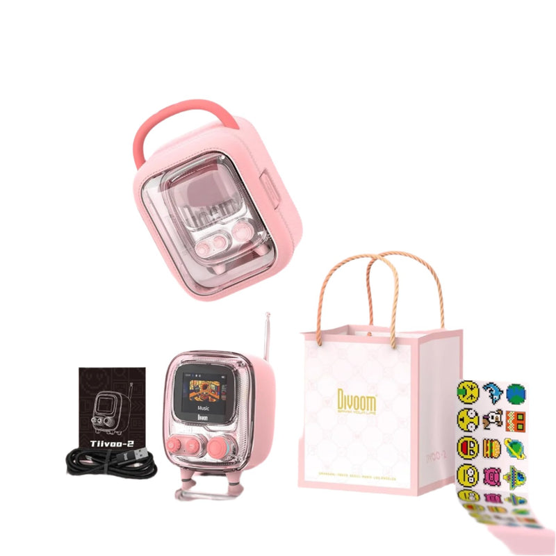 Divoom Tiivoo-2 Photo Album & Lyrics Speaker - Pink