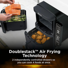 Ninja DoubleStack XXXL 9.5L 2 Drawer Air Fryer SL400ANZ - Black