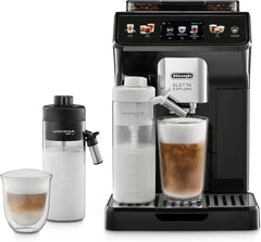 De'Longhi Eletta Explore Perfetto Automatic Coffee Machine with Cold and Hot Automatic Milk Frothing, LatteCrema System, Hot and Iced Coffee Recipes, 3.5'' TFT Display Menu, ECAM450.55.G, Black