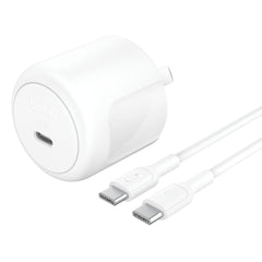 Belkin BoostCharge Compact USB-C PD Wall Charger with PPS 45W - White