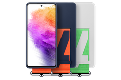 Samsung Silicone Cover With Strap For Samsung Galaxy A73 5G - Navy