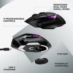 Logitech G502 X Plus Wireless RGB Gaming Mouse - Black