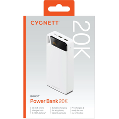 Cygnett ChargeUp Boost 4 20000mAh Power Bank - White