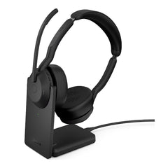 Jabra Evolve2 55 MS Stereo USB-C Wireless Headset with Charging Stand - Black