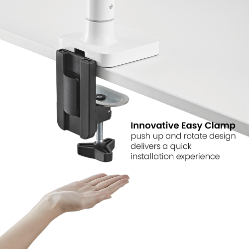 Brateck Designer Premium Single Monitor Arm with USB-A/USB-C Ports