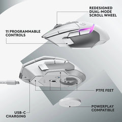 Logitech G502 X Plus Wireless RGB Gaming Mouse - White
