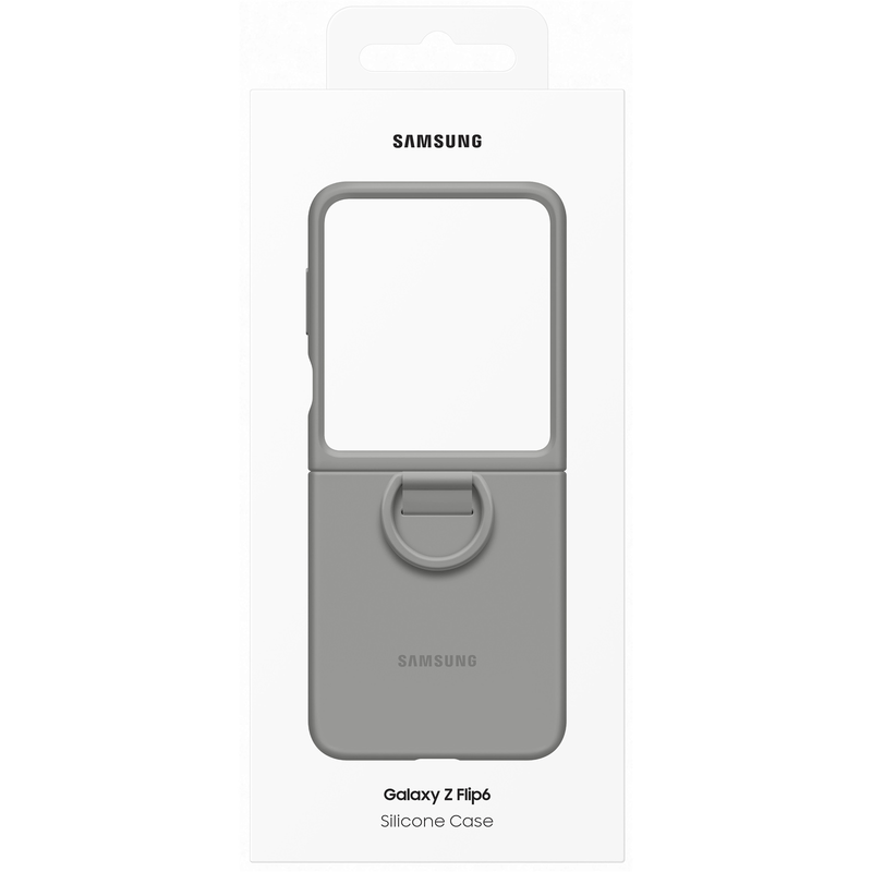 Samsung Silicone Case w/ Ring For Galaxy Z Flip6 - Dark Blue