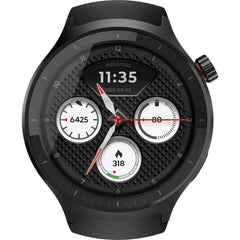 Motorola moto watch 47mm Smartwatch with Silicone Strap - Black