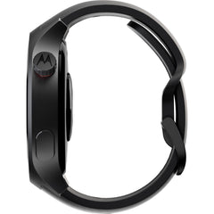 Motorola moto watch 47mm Smartwatch with Silicone Strap - Black
