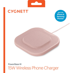 Cygnett PowerBase III 15W Wireless Charger - Pink