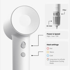 Laifen SE High Speed Hair Dryer - Pearl White