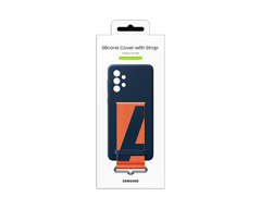 Samsung Silicone Cover With Strap For Samsung Galaxy A73 5G - Navy
