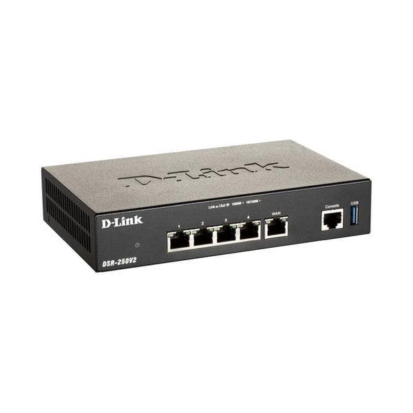 D-Link DSR-250V2 5-Gigabit Port VPN Router - Black