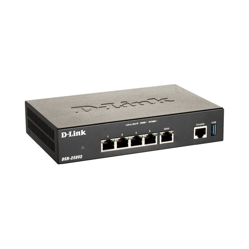 D-Link DSR-250V2 5-Gigabit Port VPN Router - Black