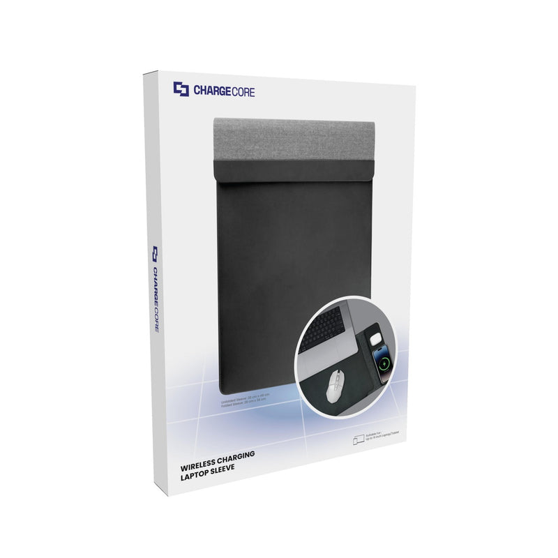 Laser Wireless Charging Laptop Sleeve Up to 16 Inch - Black