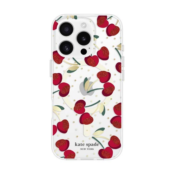 Kate Spade MagSafe Case For iPhone 16 - Cherry Dot