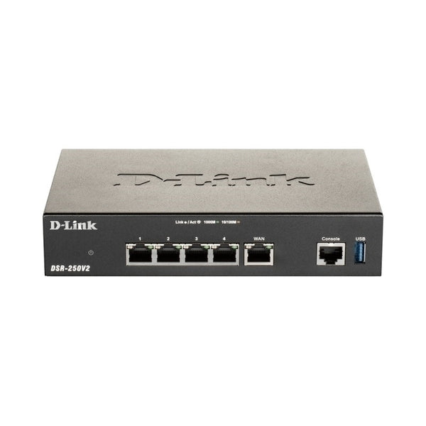 D-Link DSR-250V2 5-Gigabit Port VPN Router - Black