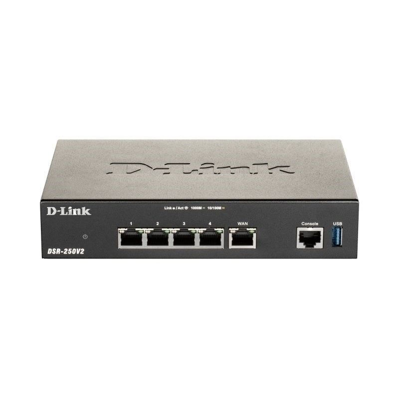 D-Link DSR-250V2 5-Gigabit Port VPN Router - Black