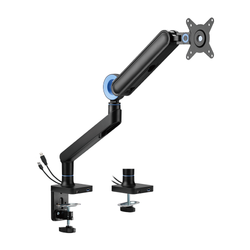 Brateck Designer Premium Single Monitor Arm with USB-A/USB-C Ports