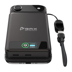 BMX SolidSafe 10K Magnetic Power Bank 10000mAh Qi2 15W - Black