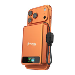 BMX SolidSafe 10K Magnetic Power Bank 10000mAh Qi2 15W - Orange