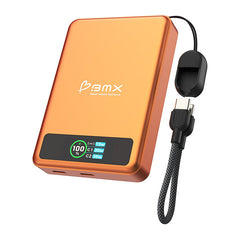 BMX SolidSafe 10K Magnetic Power Bank 10000mAh Qi2 15W - Orange