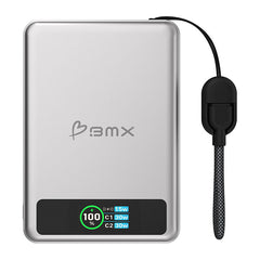 BMX SolidSafe 10K Magnetic Power Bank 10000mAh Qi2 15W - Silver