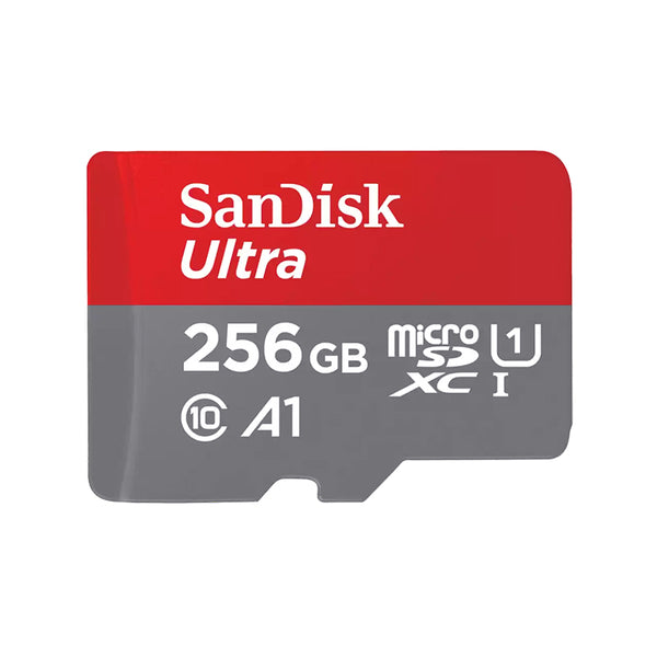 SanDisk Ultra 256GB microSD SDHC SDXC 150 MB/S MC Reader - Red/Grey
