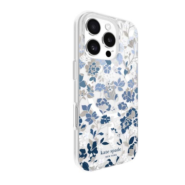 Kate Spade MagSafe Case For iPhone 16 Pro Max - Flowerbed Blue