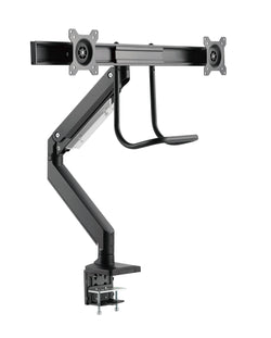 Brateck Heavy Duty Dual Monitor Arm 17"-32" Gas Spring - Black