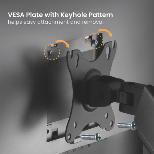 Brateck Cost Effective Spring Assisted Dual Monitor Arm 17"-32"- Black