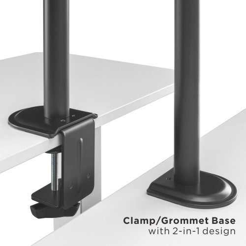 Brateck Dual-Monitor Mount Fits 17"-32" Screens - Black