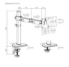 Brateck Articulating RGB Lighting Gaming Monitor Arm 17
