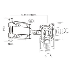 Brateck Elegant Full Motion TV Wall Mount Fit 23"-42" - Black